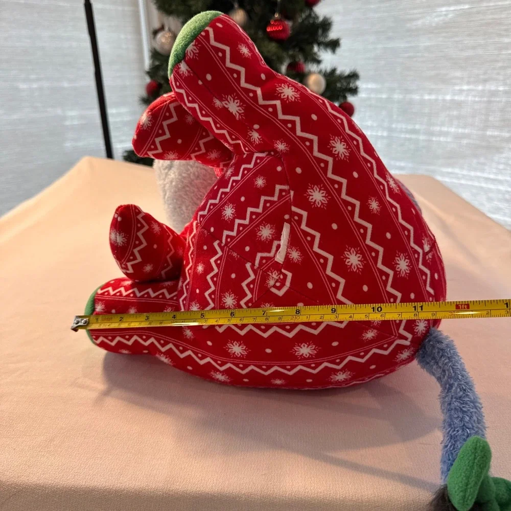 Disney Parks Weighted Eeyore Pooh Plush Stuffed Animal‎ Christmas Pajamas Santa